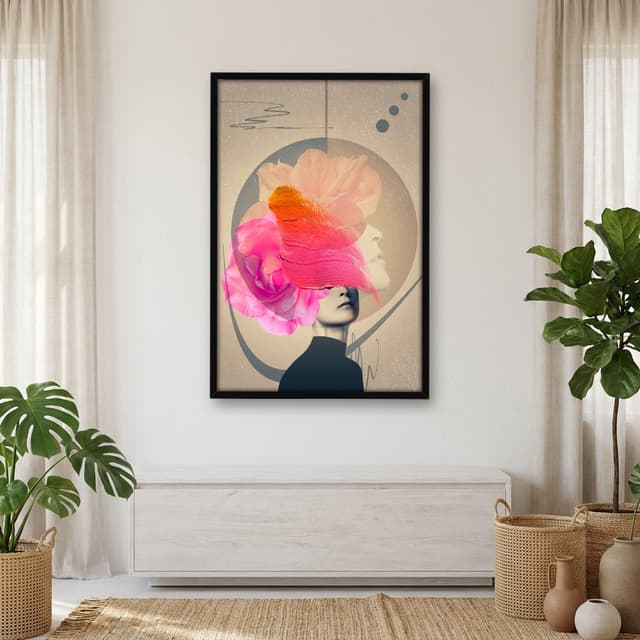 Quadro Decorativo Mulher Com Pintura No Rosto