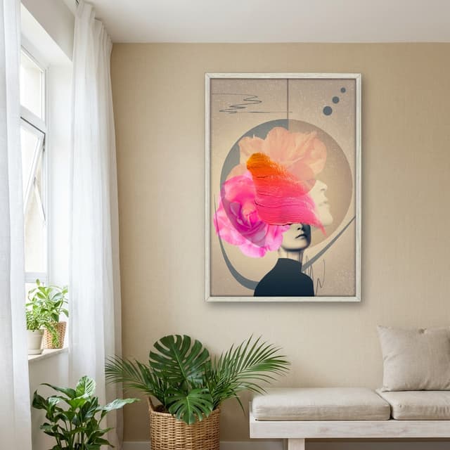 Quadro Decorativo Mulher Com Pintura No Rosto