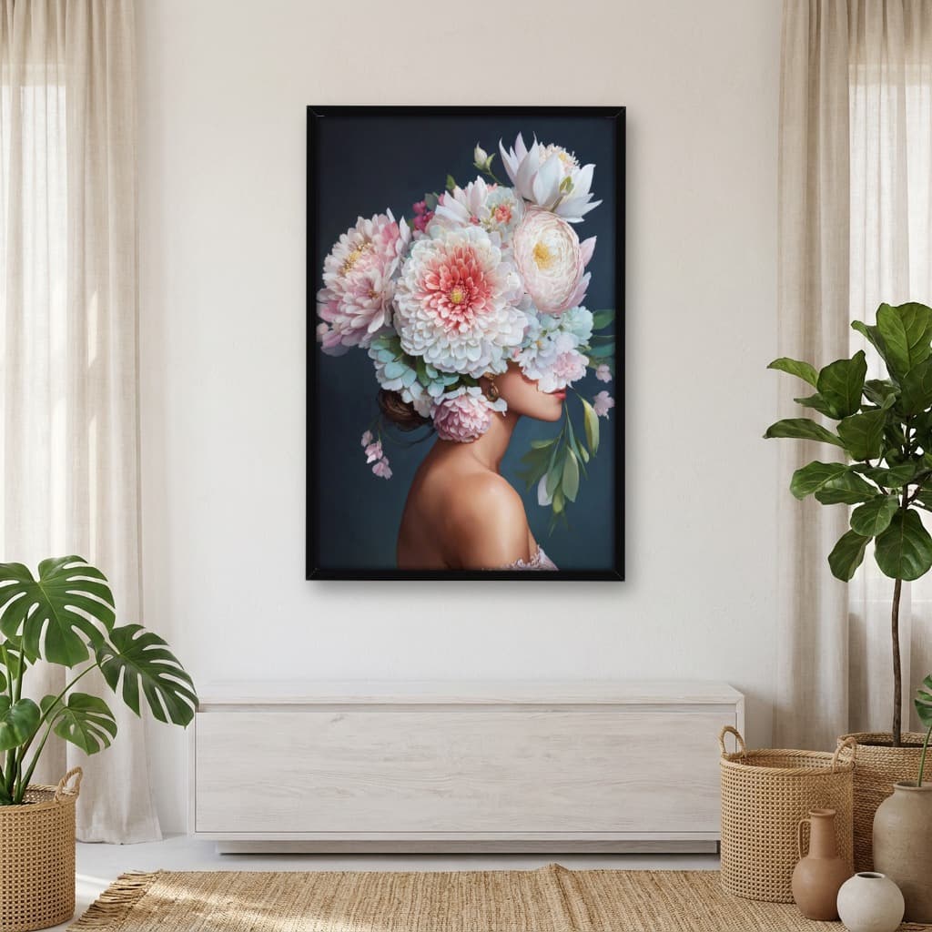 Quadro Decorativo Flor No Rosto