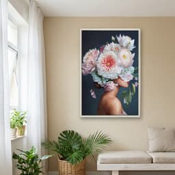 Quadro Decorativo Flor No Rosto