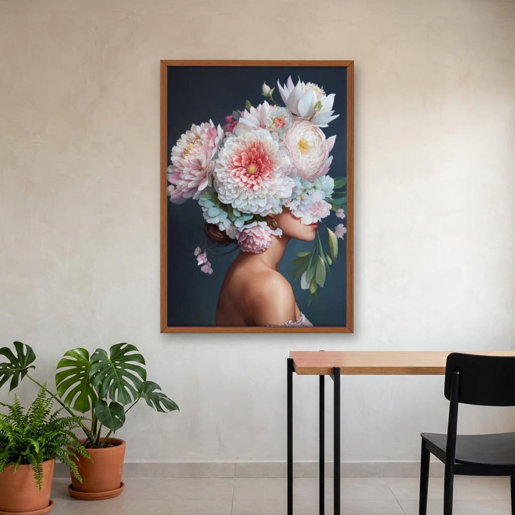 Quadro Decorativo Flor No Rosto