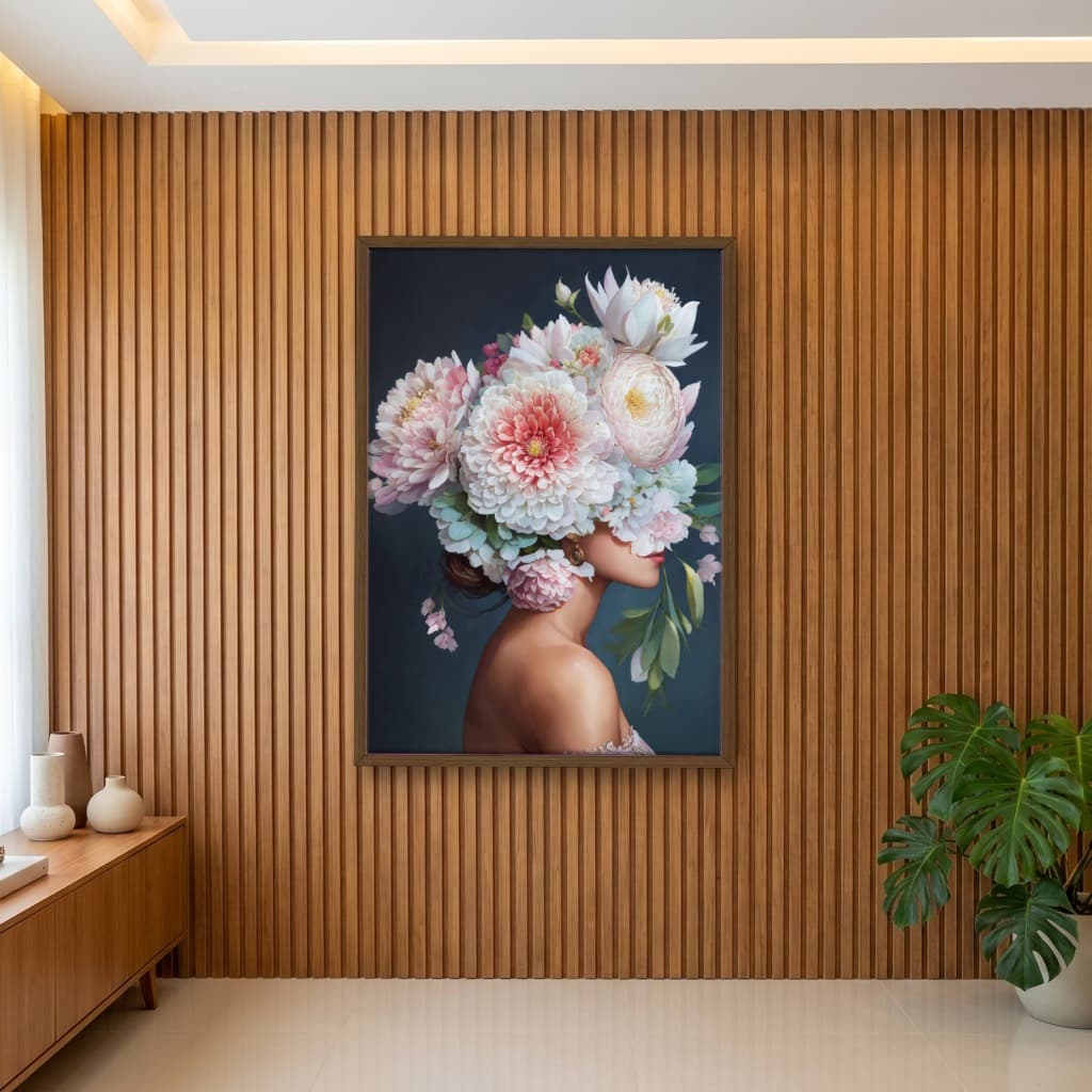 Quadro Decorativo Flor No Rosto