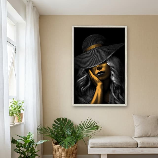 Quadro Decorativo Mulher De Preto