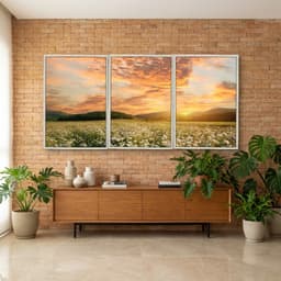 Kit Quadros Decorativos Pôr Do Sol
