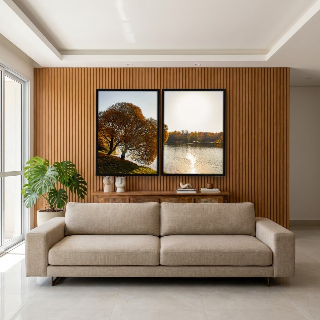 Kit Quadros Decorativos Árvore Amarela