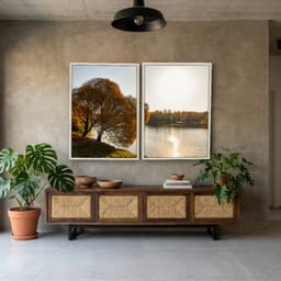 Kit Quadros Decorativos Árvore Amarela