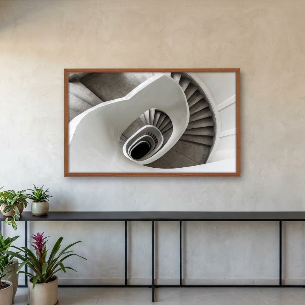 Quadro Decorativo Escultura Espiral Abstrata