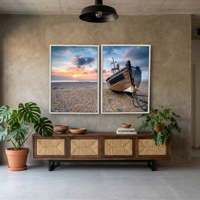 Kit Quadros Decorativos Na Areia