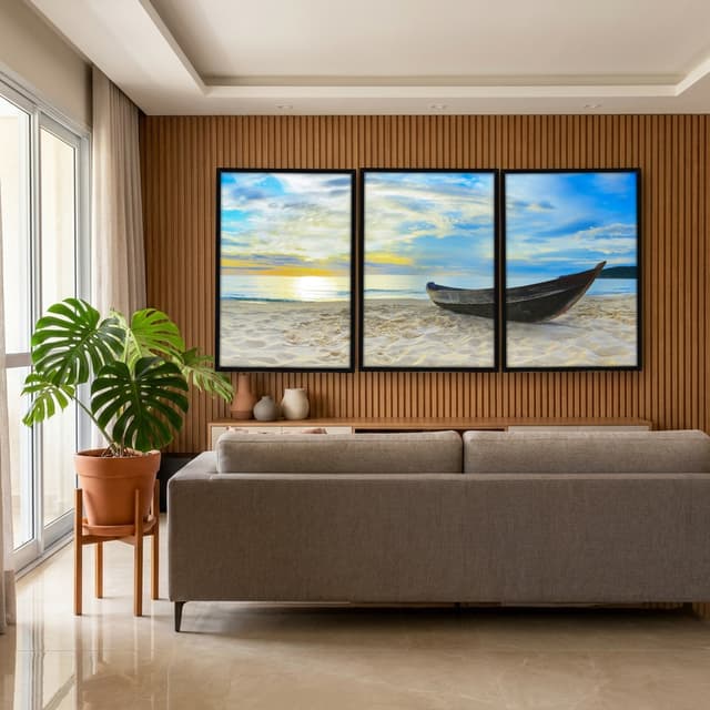 Kit Quadros Decorativos Na Areia