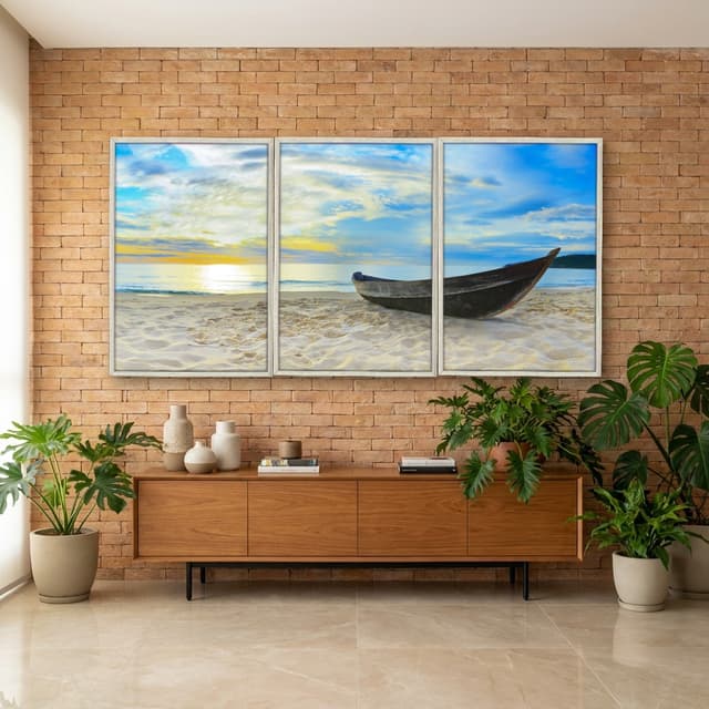 Kit Quadros Decorativos Na Areia