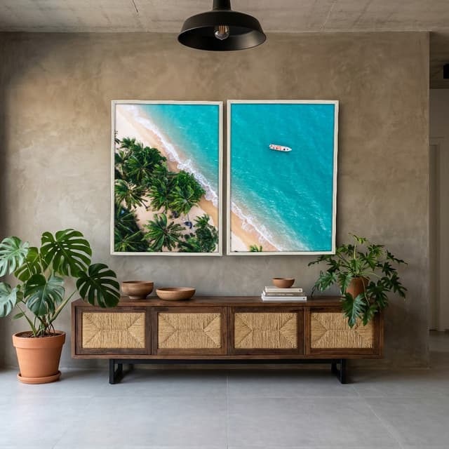 Kit Quadros Decorativos No Mar
